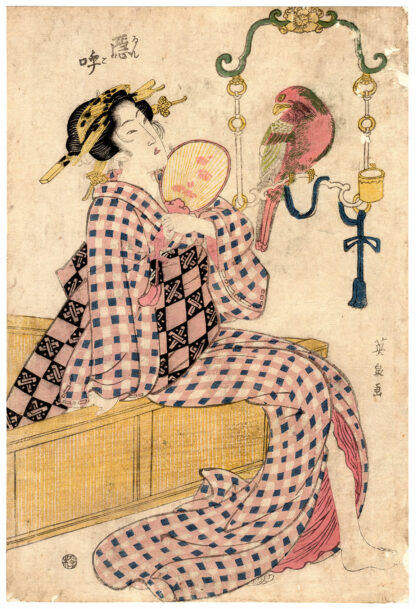 BELLEZZA E PAPPAGALLO (Keisai Eisen)