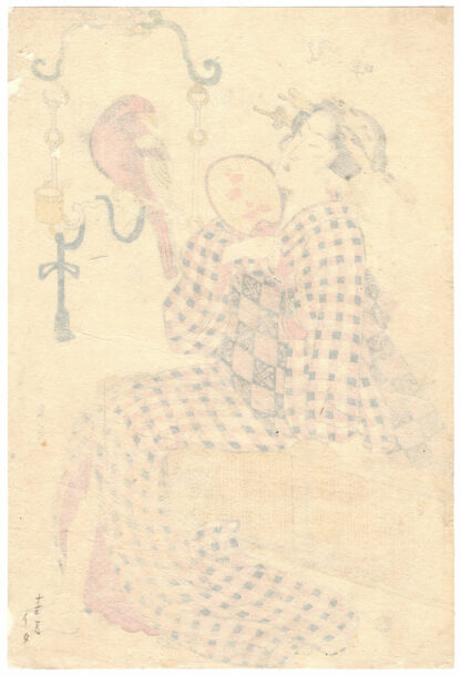 BELLEZZA E PAPPAGALLO (Keisai Eisen)