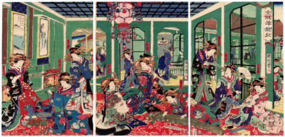 LA CASA DEL VASO D'ORO (Toyohara Kunichika)