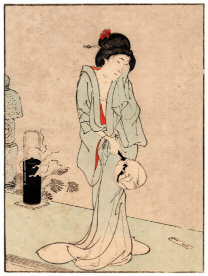 BELLEZZA CHE INDOSSA UNO YUKATA TRASPARENTE (Toyohara Chikanobu)