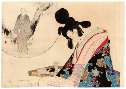 DONNA CHE LEGGE UNA LETTERA (Mizuno Toshikata)