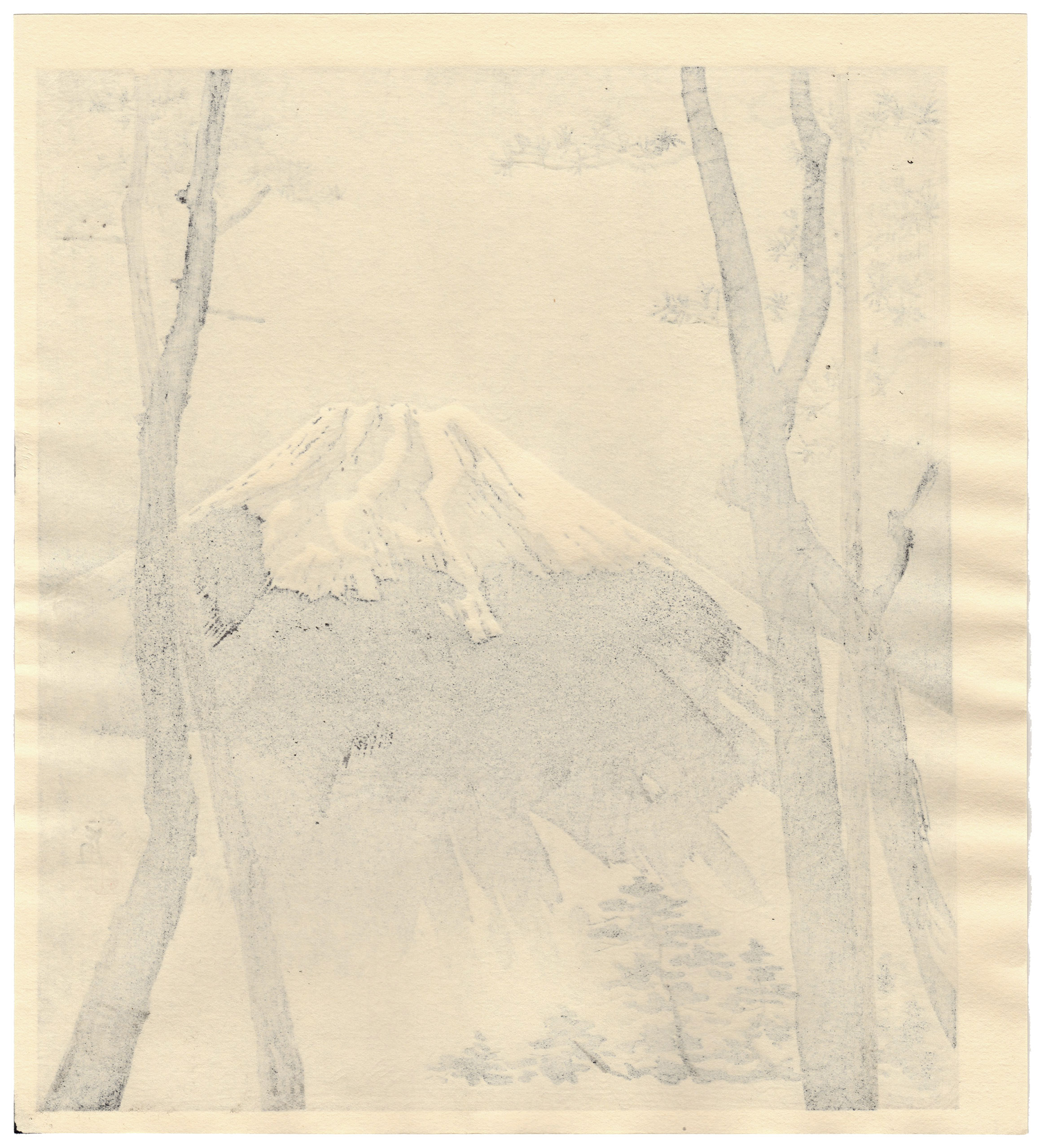 MONTE FUJI ATTRAVERSO UNA FORESTA (Tokuriki Tomikichiro)