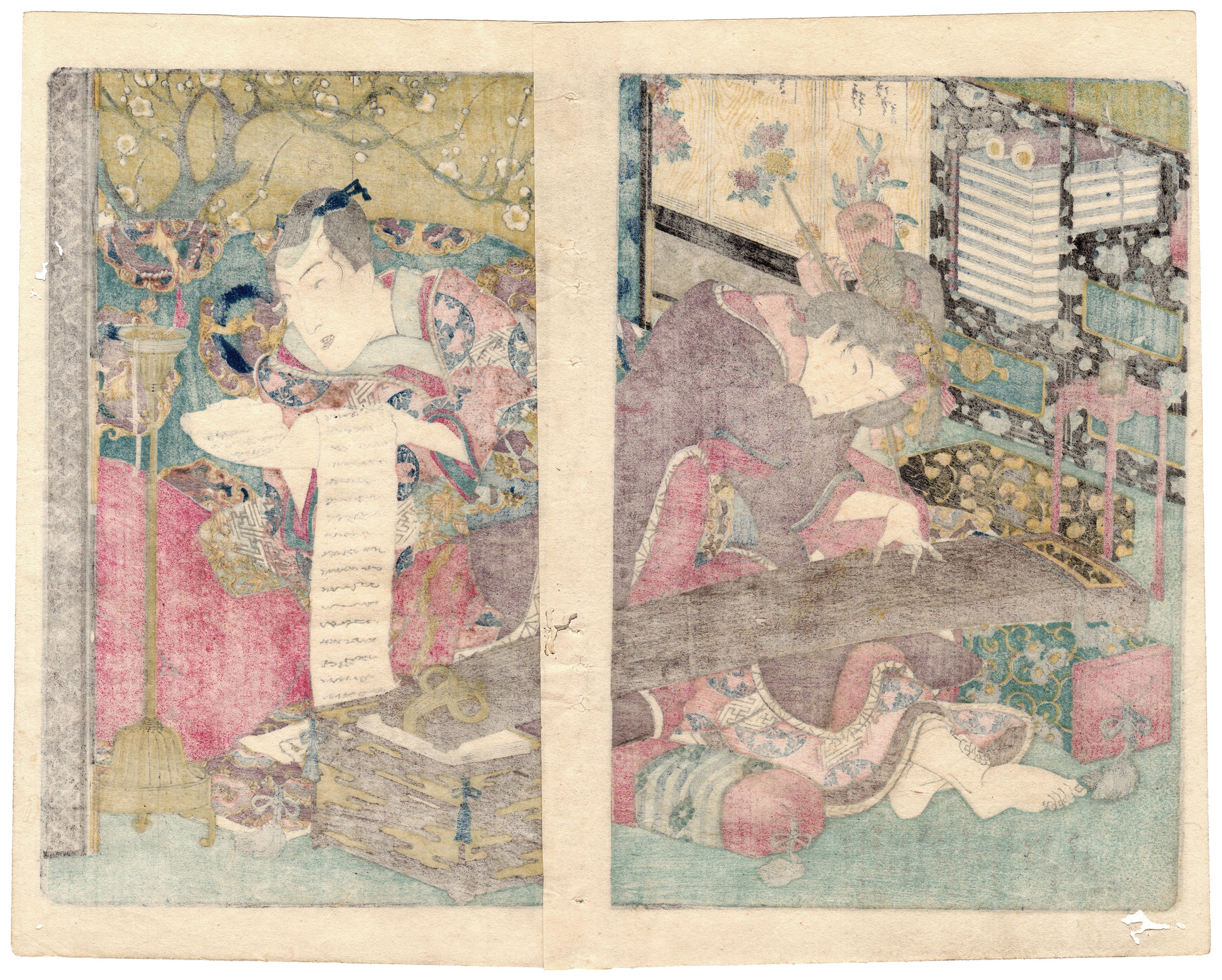 BURATTINI DEL DESIDERIO: INSEGNANTE CHE SEDUCE UNA STUDENTESSA CHE SUONA UN KOTO (Keisai Eisen)